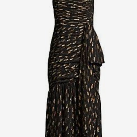 Shoshanna Samira Metallic Polka Dot Strapless Gown - Picture 2 of 2